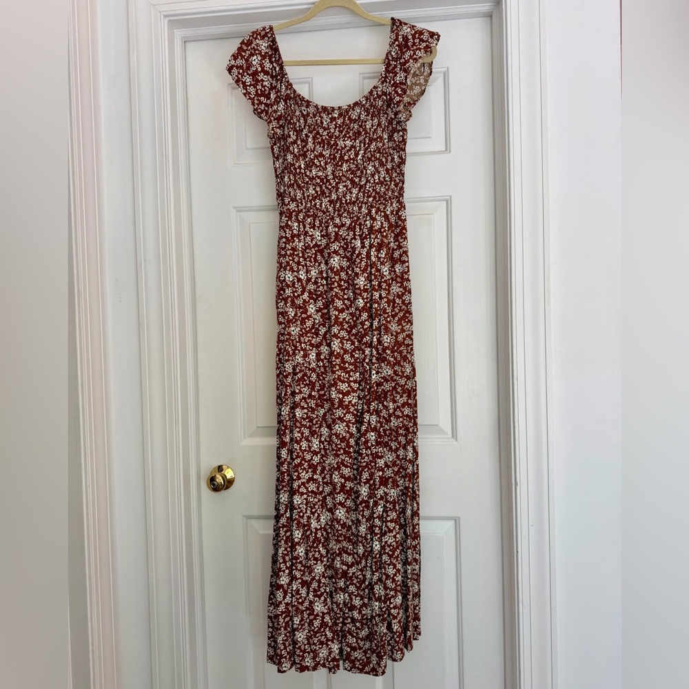 CJLA Addison Jumpsuit with smocked bodice and cap sleeves.  Sz M.